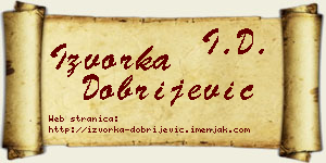 Izvorka Dobrijević vizit kartica